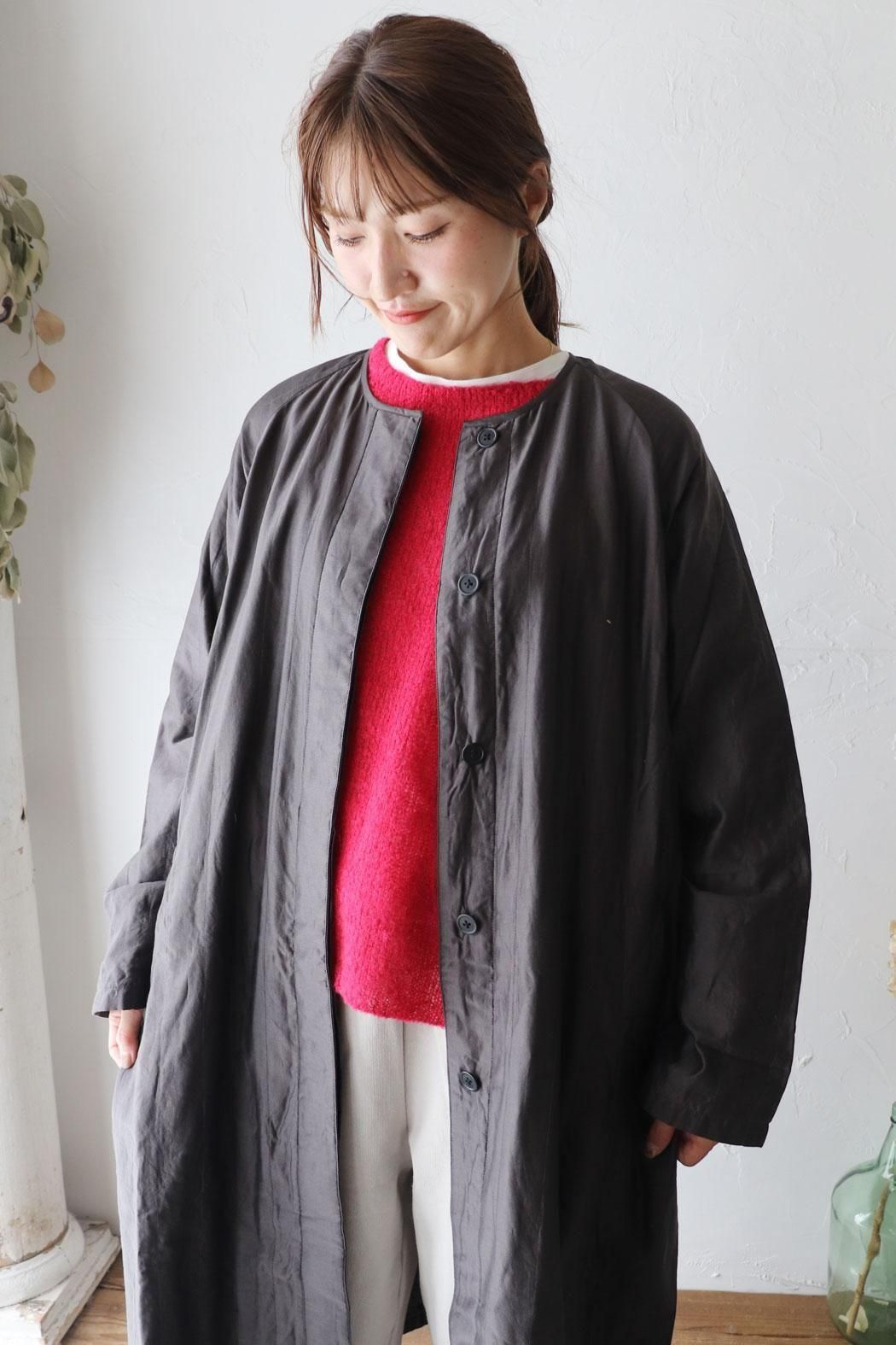 ☆SALE☆ メゾンドソイル キルティング オーガニックコットン ラグランコート maison de soil|メゾンドソイル】QUILTED COTTON/SILK RAFLAN