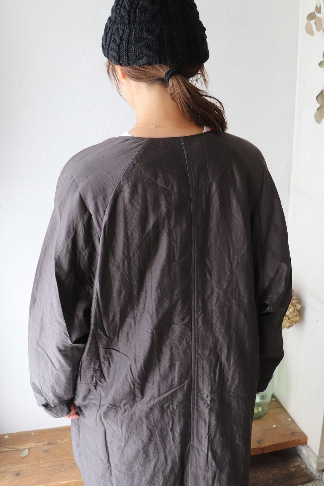 maison de soil｜メゾンドソイル】QUILTED COTTON/SILK RAFLAN