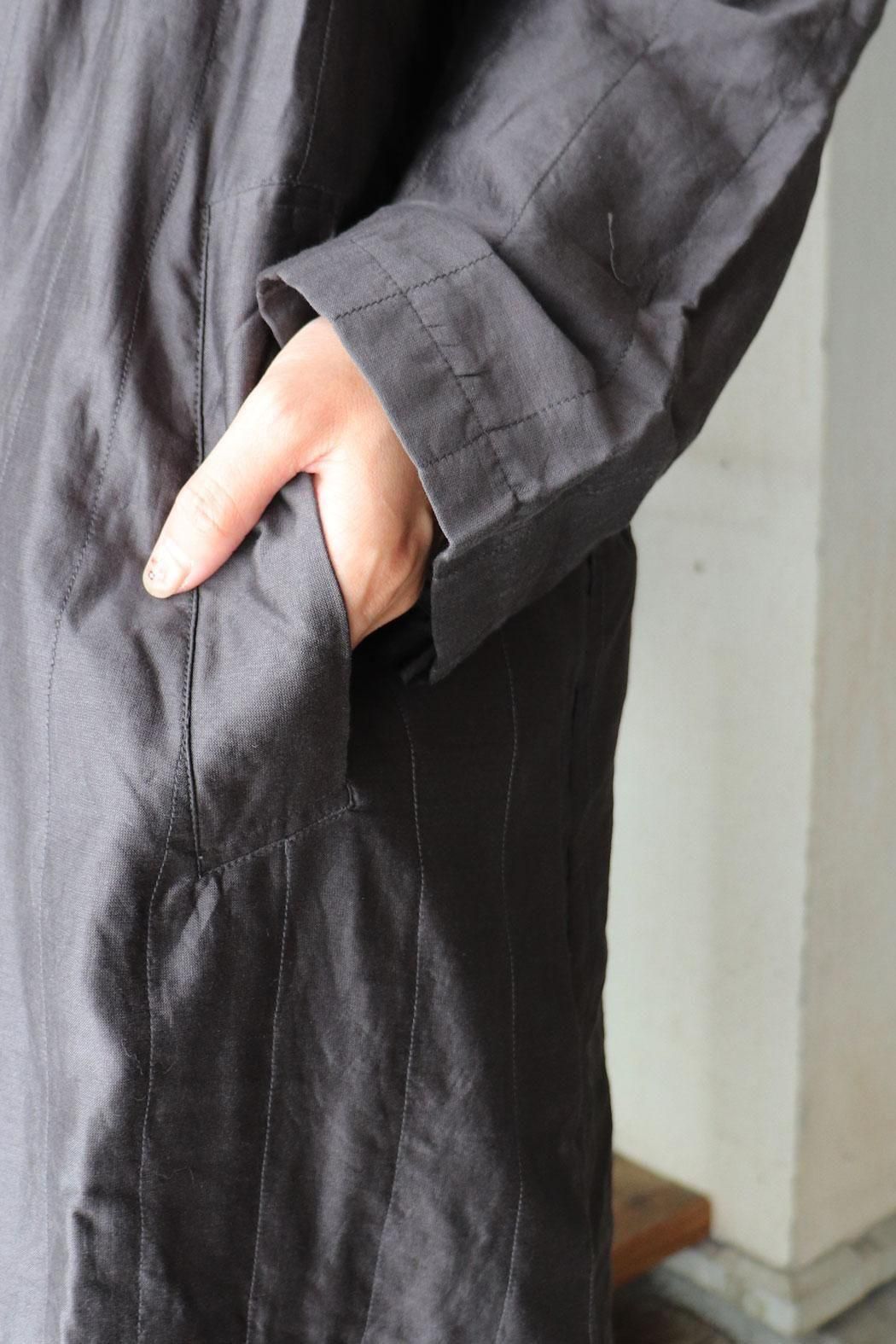 maison de soil｜メゾンドソイル】QUILTED COTTON/SILK RAFLAN