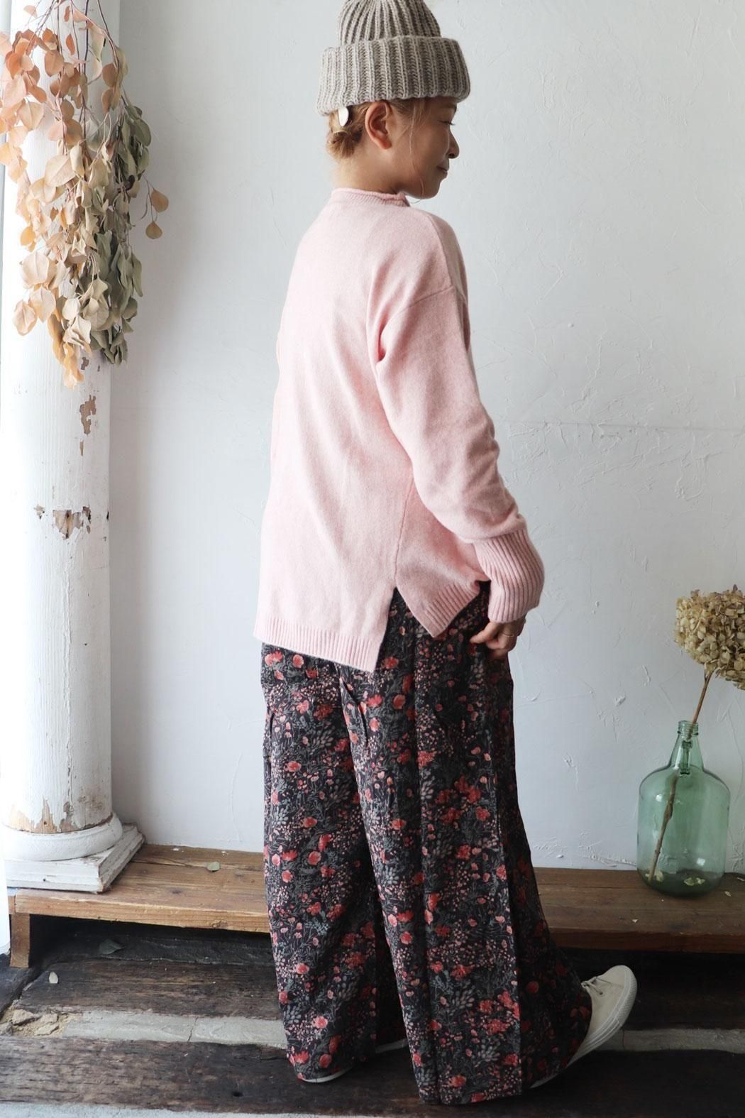 SOIL｜ソイル】 60s CAMBRIC FLOWER PRINT WIDE EASY PANTS