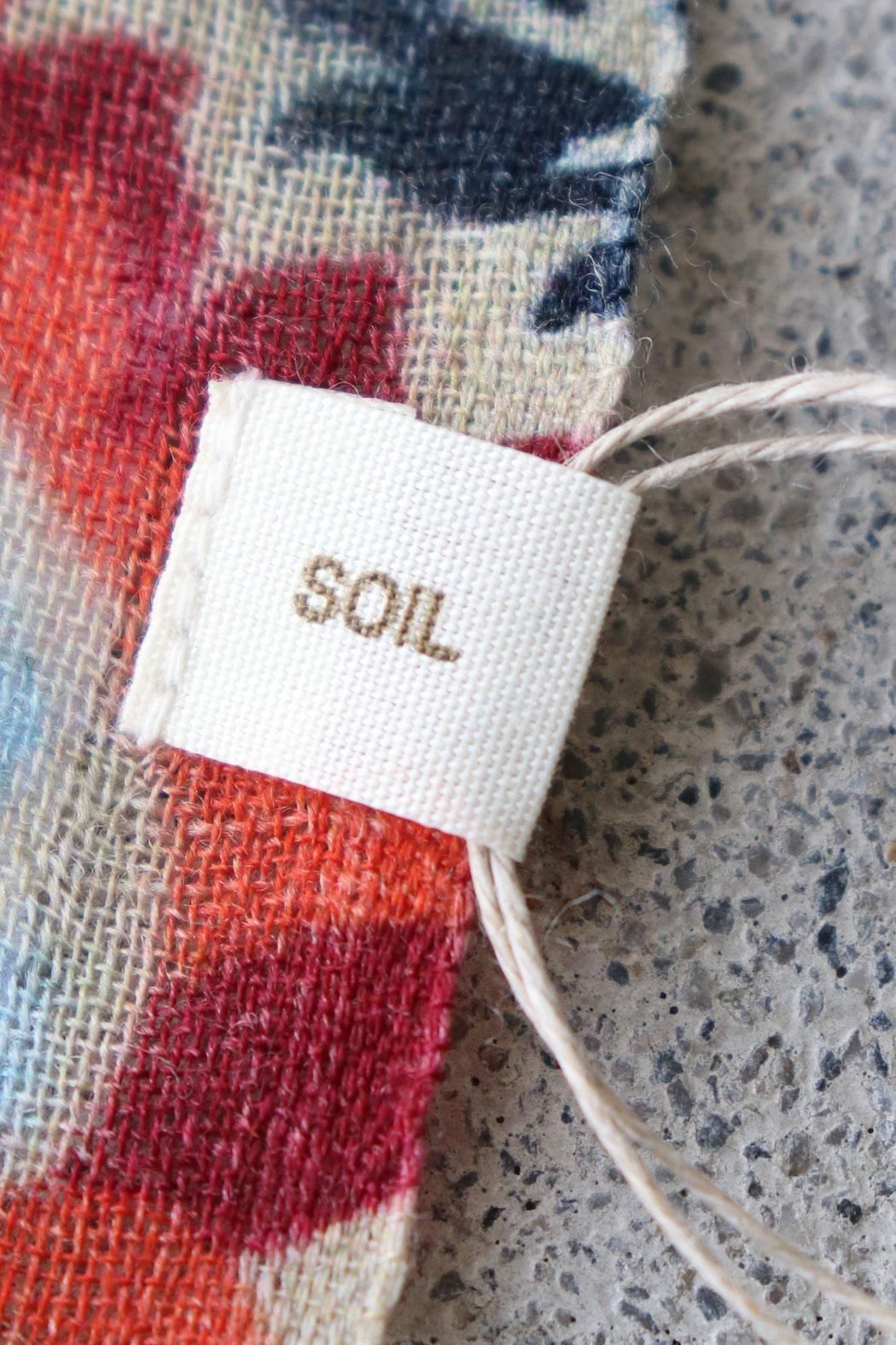【maison de soil 】フラワーリーフプリント大判ストールショール maison de soil 】フラワーリーフプリント大判ストールショール