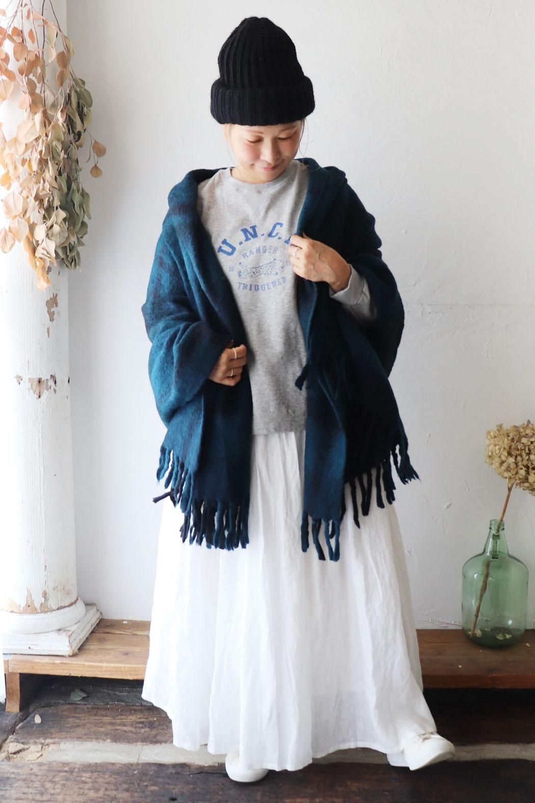 SOIL｜ソイル】 WOOL CHECK BLANKET｜しっかり温かい＊厚手の