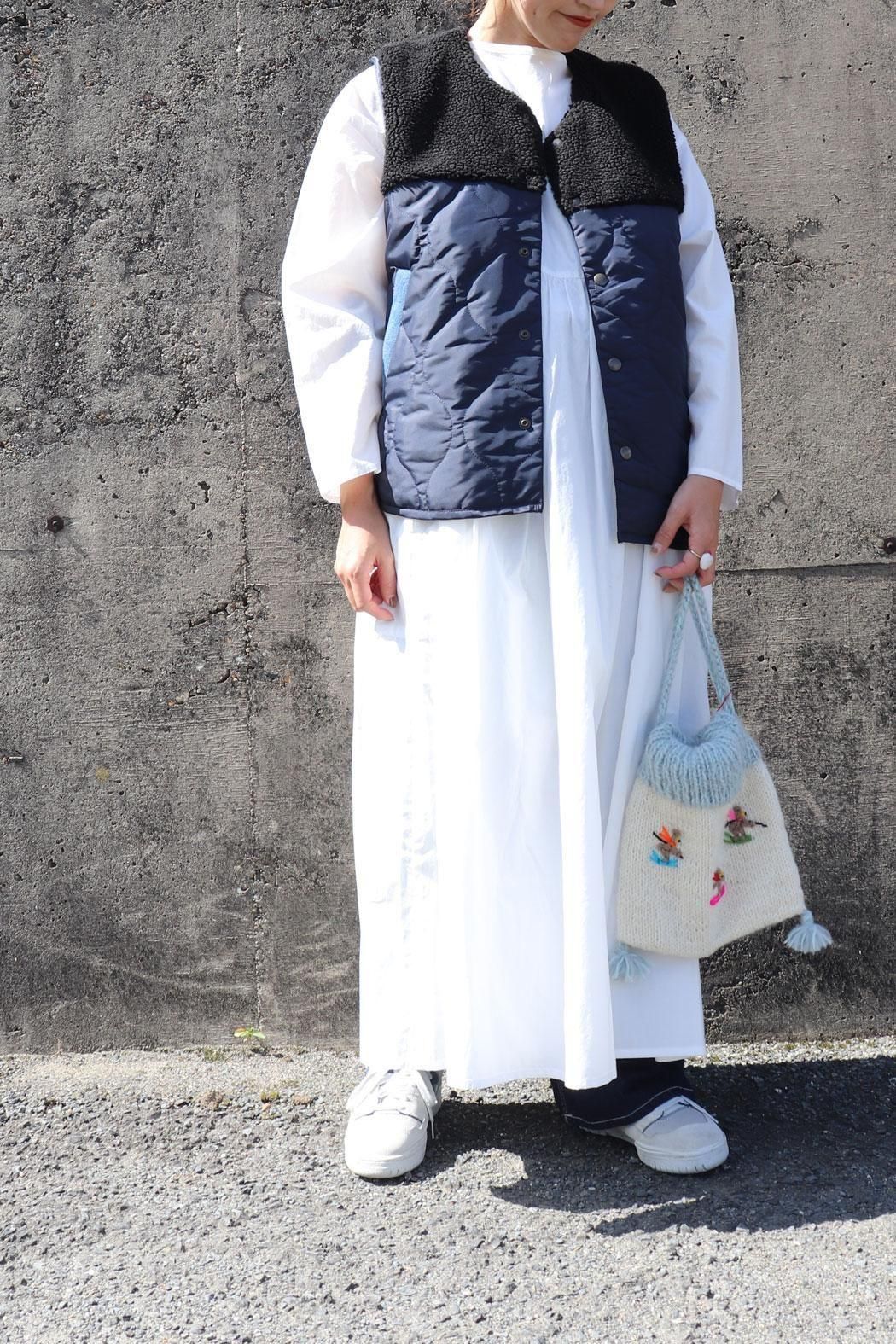 clip.tab ボア×キルティングベスト CLIP.TAB｜クリップタブ】ボア×キルトベスト｜ボアとキルトの大人