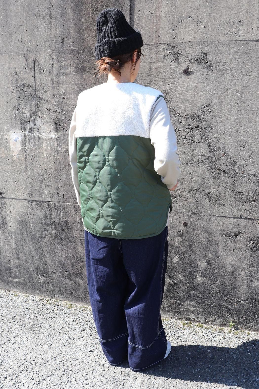 CLIP.TAB｜クリップタブ】ボア×キルトベスト｜ボアとキルトの大人