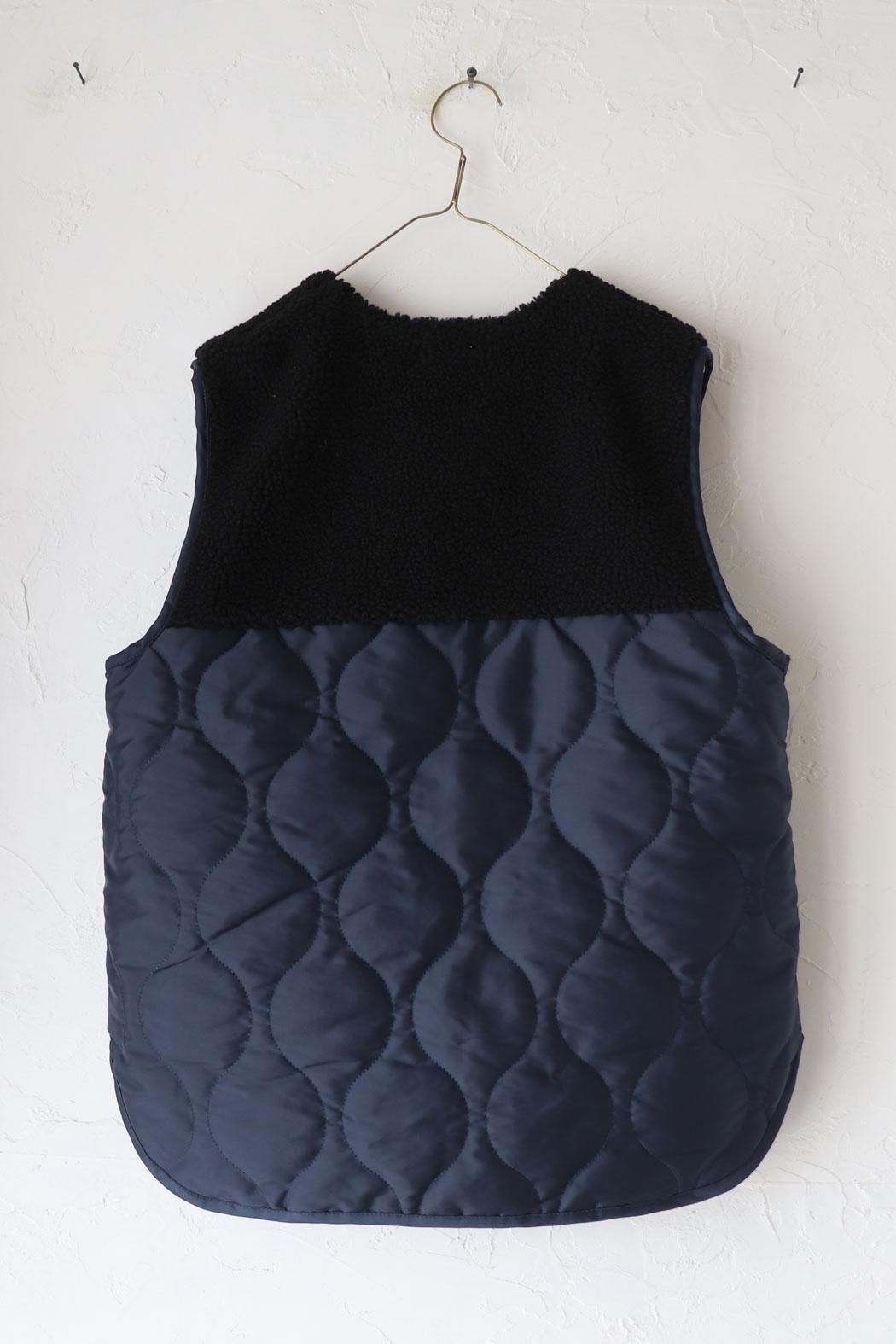 CLIP.TAB｜クリップタブ】ボア×キルトベスト｜ボアとキルトの大人