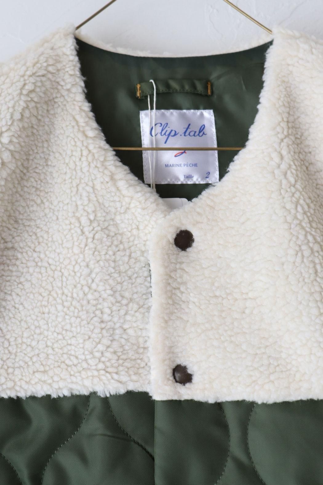 CLIP.TAB｜クリップタブ】ボア×キルトベスト｜ボアとキルトの大人