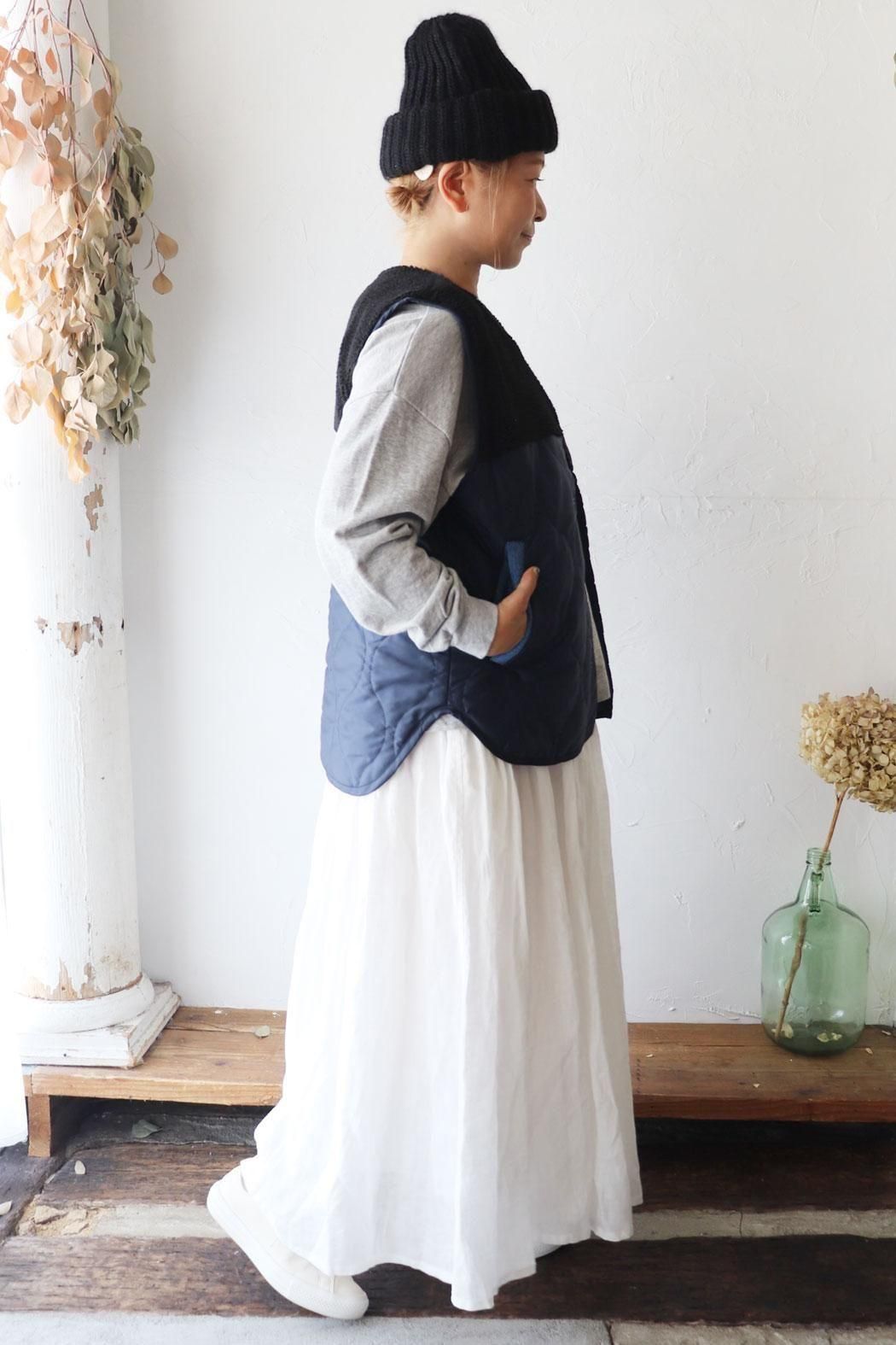 clip.tab ボア×キルティングベスト CLIP.TAB｜クリップタブ】ボア×キルトベスト｜ボアとキルトの大人