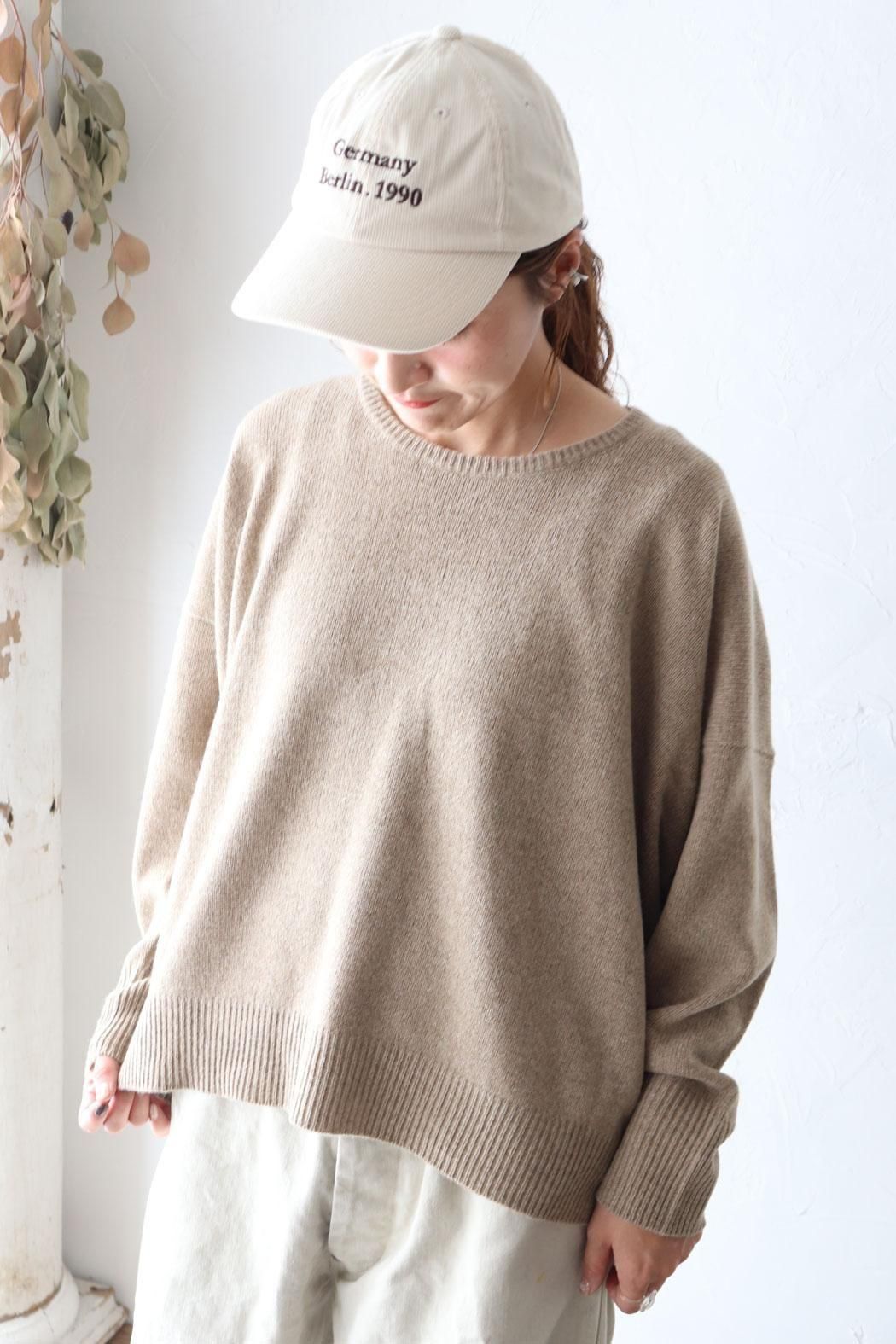 Labo ratory｜ラボレイトリー】スクエアワイドニットプルオーバー