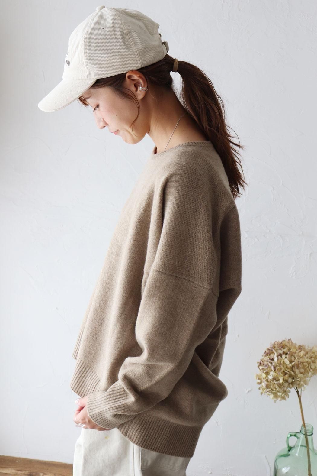 Labo ratory｜ラボレイトリー】スクエアワイドニットプルオーバー
