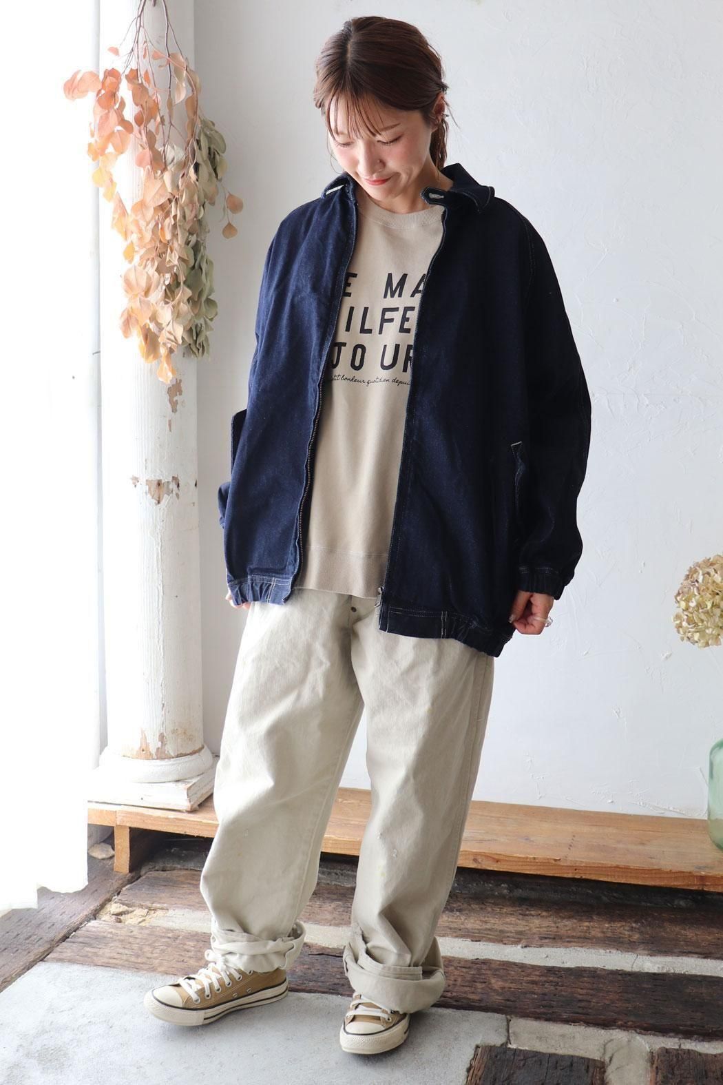 Veritecoeur】 VC-2772U ユニセックスデニムブルゾン｜こなれた