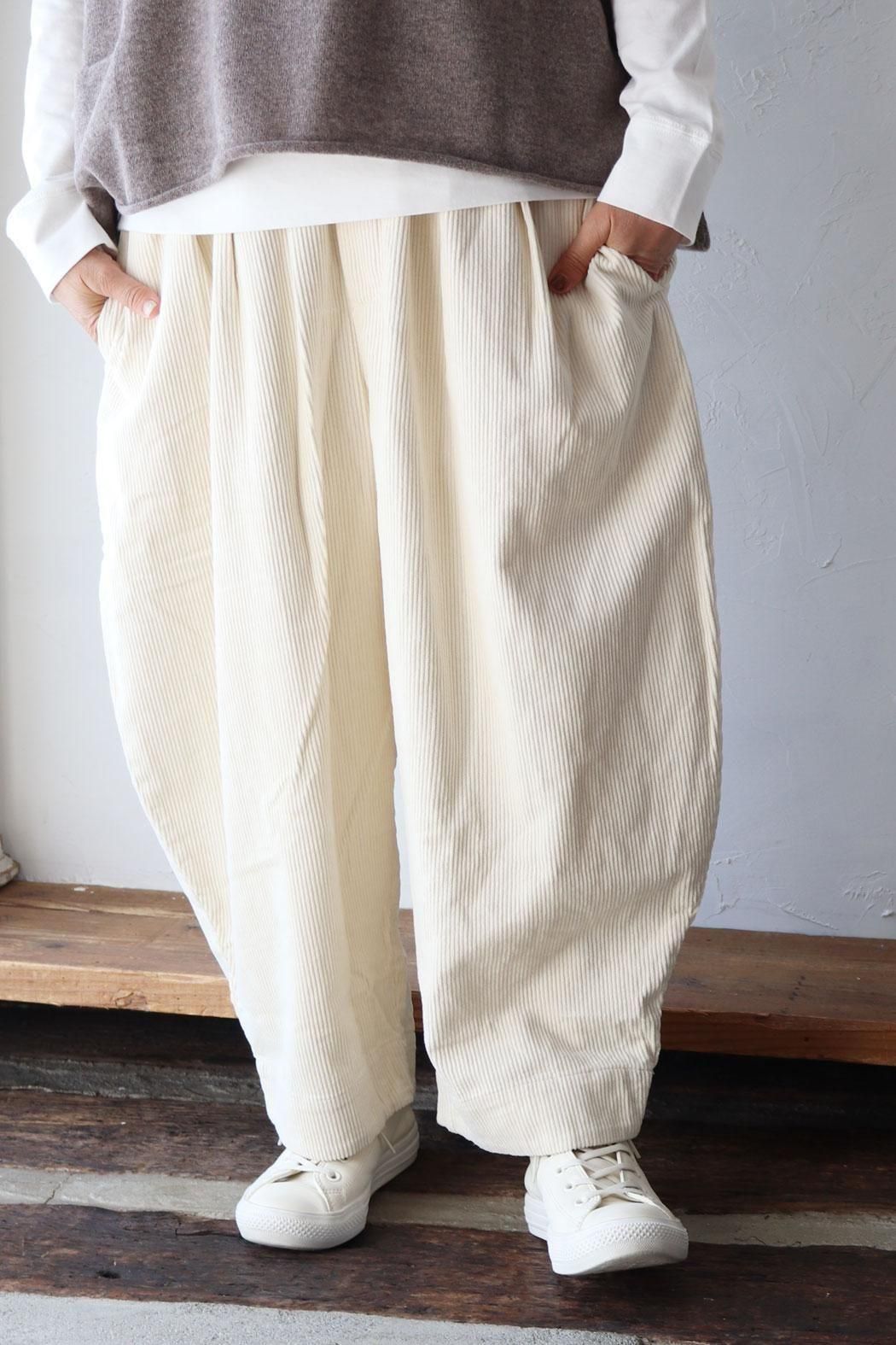 TANG】9Wコーデュロイパンツ｜太畝でこなれ感ある大人カジュアル