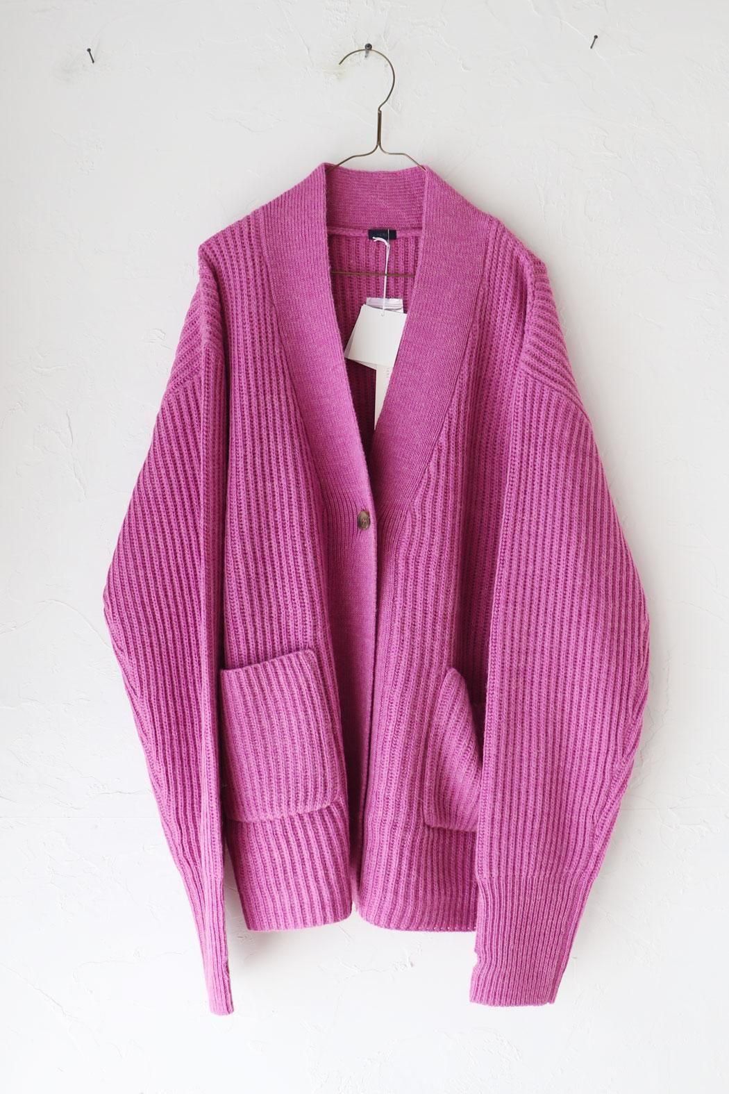 ichi】アルパカ混 CARDIGAN｜ふんわり柔らかなサムホール付きニット