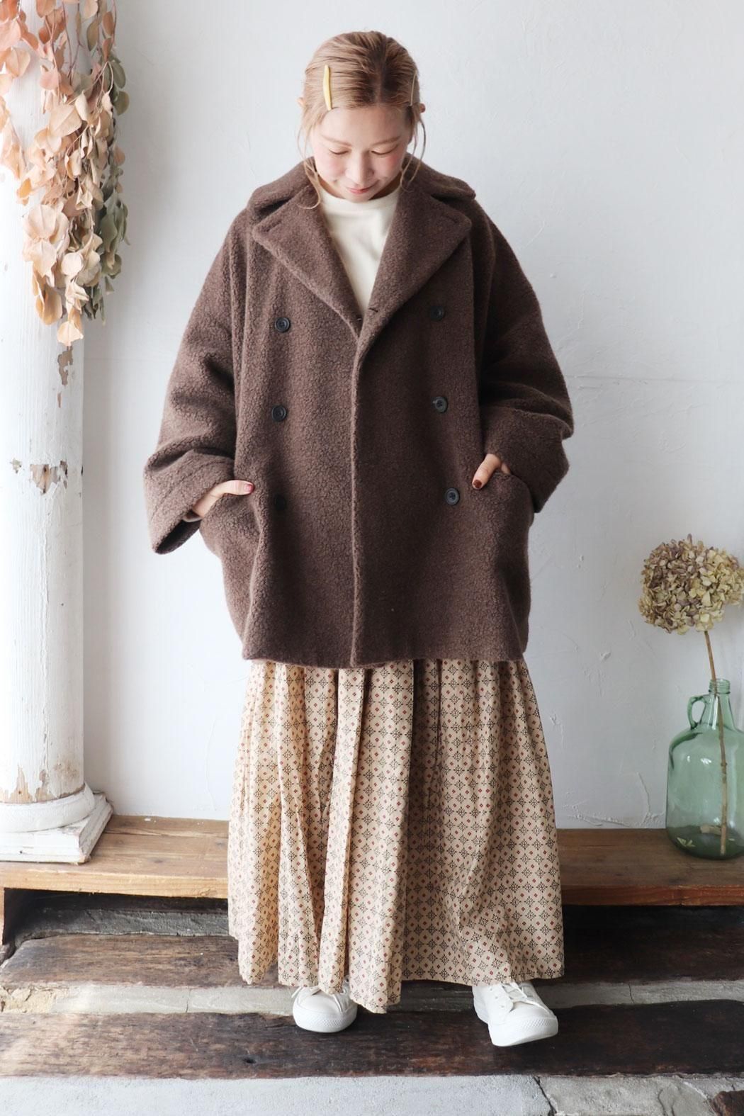 新品　maison de soil メゾンドソイル　ウールモッサフード　コート SOIL コート フードコート 新品 maison de soil メゾンドソイル ウール