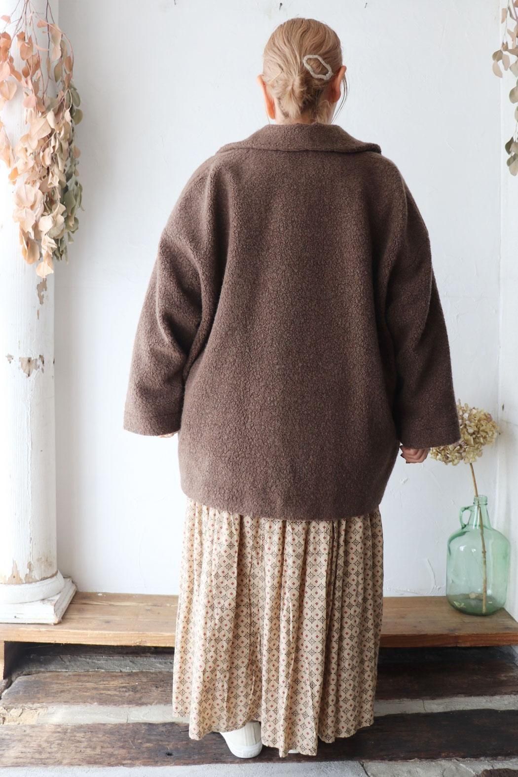 メゾンドソイルのピーコート maison de soil｜メゾンドソイル】RECYCLE BOA WOOL DOUBLE COAT｜上質