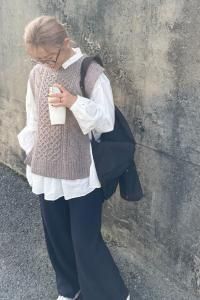 HEAVENLY(إ֥꡼) Wool Mix Knit Aran Vest<img class='new_mark_img2' src='https://img.shop-pro.jp/img/new/icons8.gif' style='border:none;display:inline;margin:0px;padding:0px;width:auto;' />