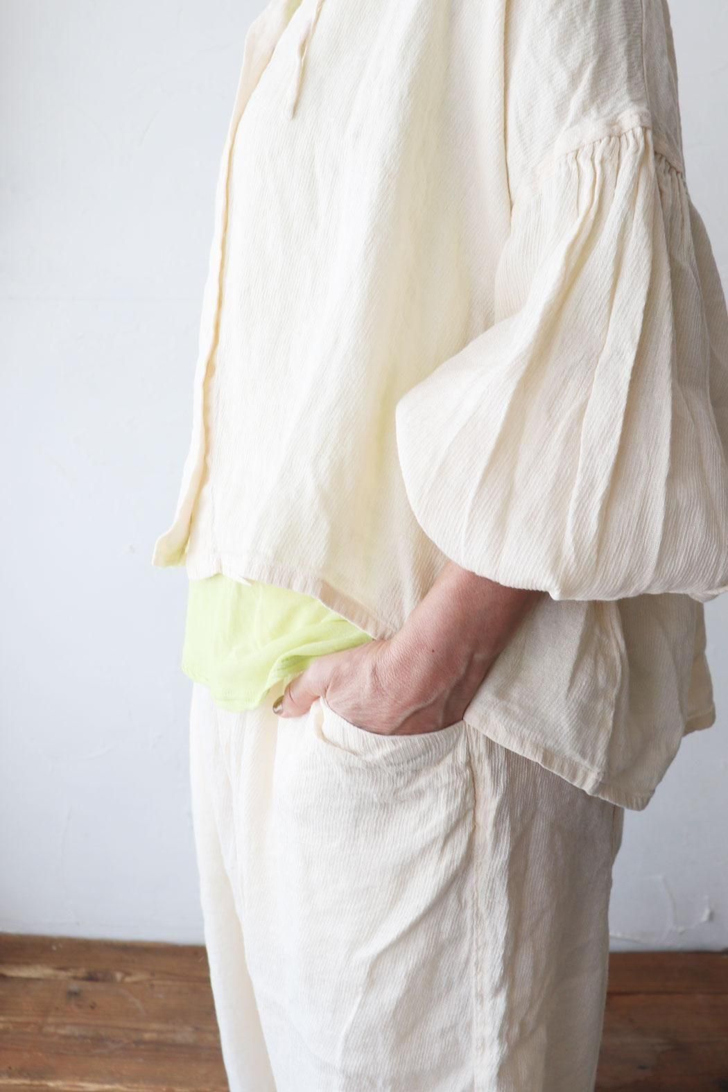 専用！ホワイト サルエルパンツ tumugu tumugu: (ツムグ) | リネンコットンフランス綾 サルエルパンツ | sucre