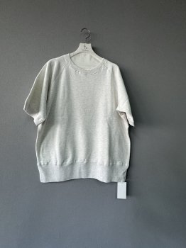 <img class='new_mark_img1' src='https://img.shop-pro.jp/img/new/icons51.gif' style='border:none;display:inline;margin:0px;padding:0px;width:auto;' />toujours authentic light weight cotton sweat  half sleeve ragran pullover heather white