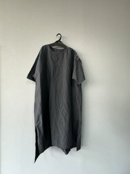 <img class='new_mark_img1' src='https://img.shop-pro.jp/img/new/icons51.gif' style='border:none;display:inline;margin:0px;padding:0px;width:auto;' />toujours washed recycle linen.cotton  cloth    shoulder button sack dress  black navy1