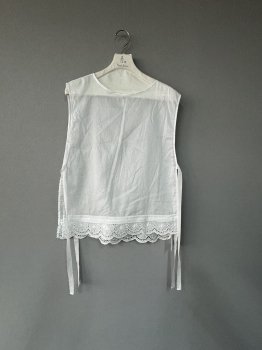 <img class='new_mark_img1' src='https://img.shop-pro.jp/img/new/icons13.gif' style='border:none;display:inline;margin:0px;padding:0px;width:auto;' />toujours  cotton voil  organza  cloth   white        hem  lace  Dickey  F