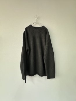 <img class='new_mark_img1' src='https://img.shop-pro.jp/img/new/icons14.gif' style='border:none;display:inline;margin:0px;padding:0px;width:auto;' />toujours  extra fine pure cashmere  knit   ribstitch crew neck big  pullover  black