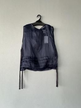 <img class='new_mark_img1' src='https://img.shop-pro.jp/img/new/icons14.gif' style='border:none;display:inline;margin:0px;padding:0px;width:auto;' />toujourspure silk organza cloth  tuck Dickey   navy  F