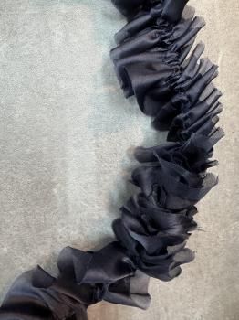 <img class='new_mark_img1' src='https://img.shop-pro.jp/img/new/icons14.gif' style='border:none;display:inline;margin:0px;padding:0px;width:auto;' />toujourspure silk organza cloth  frill lei   navy
