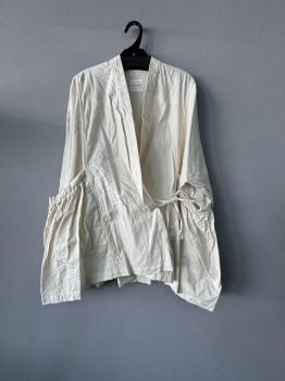 <img class='new_mark_img1' src='https://img.shop-pro.jp/img/new/icons15.gif' style='border:none;display:inline;margin:0px;padding:0px;width:auto;' />2025AW brused superior raw cotton cloth kediya  jaket   natural  1
