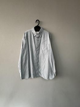 <img class='new_mark_img1' src='https://img.shop-pro.jp/img/new/icons15.gif' style='border:none;display:inline;margin:0px;padding:0px;width:auto;' />2025AW toujours tecno cashmere heather cotton cloth  baggyBD shirt  sax blue2