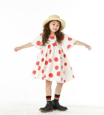 ドット ワンピース Red 子供服 ベビー服通販 セレクトショップ タイニィ タイト