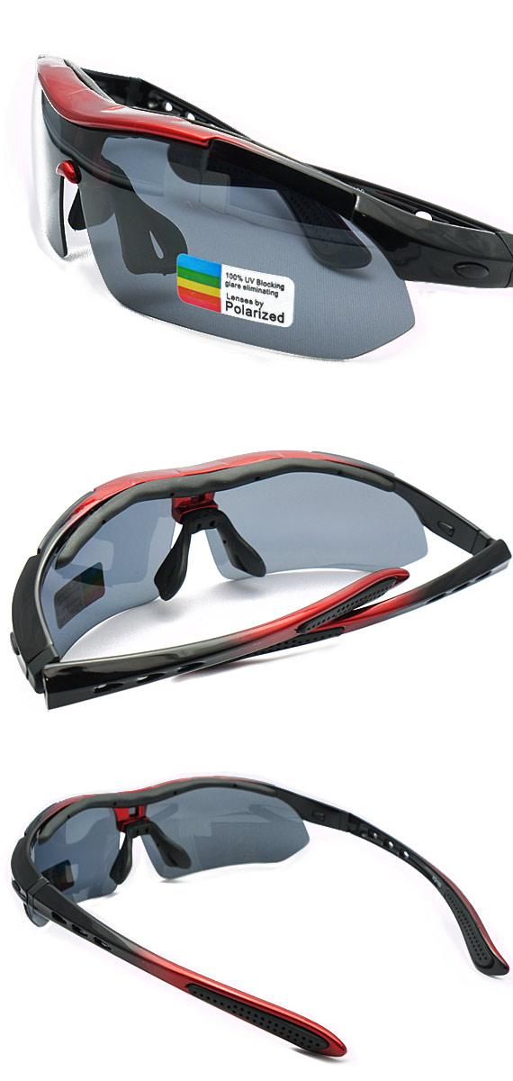 度付 偏光スポーツサングラス