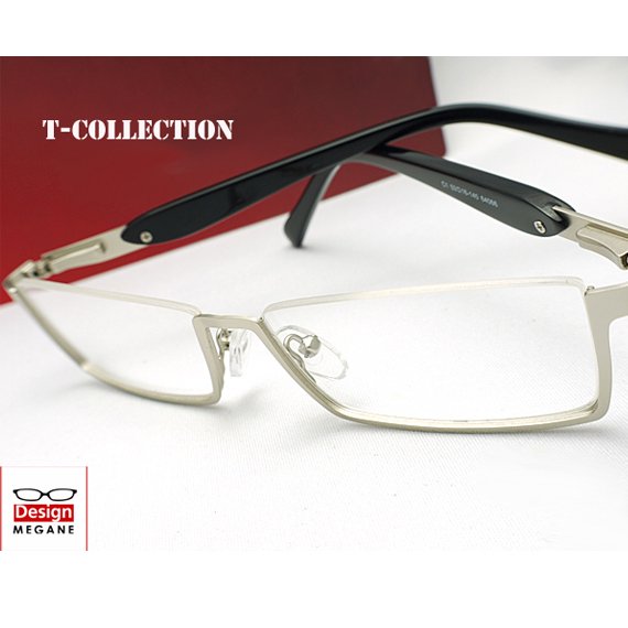 メガネ通販】T-Collection Eyewear シルバー×ブラック アンダーリム