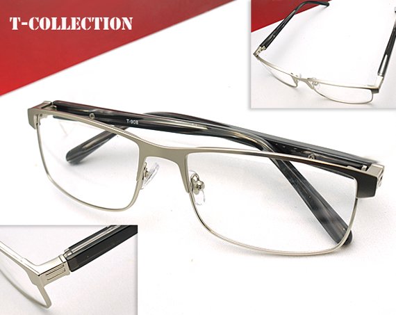 【メガネ通販】 T-collection Eyewear Silver フルリム 快適バネ内蔵 眼鏡一式 《今だけ送料無料》 - 【激安メガネ 通販】  MEGANE WORLD (メガネワールド) 《デザイン眼鏡の激安、格安めがね店》
