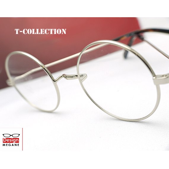 【メガネ通販】 T-collection Eyewear 丸メガネ Silver フルリム 眼鏡一式 《今だけ送料無料》 - 【激安メガネ 通販】  MEGANE WORLD (メガネワールド) 《デザイン眼鏡の激安、格安めがね店》