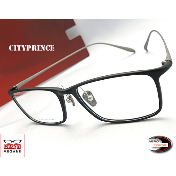 メガネ通販】City prince Eyewear Matte Black エアロフレーム 超弾力