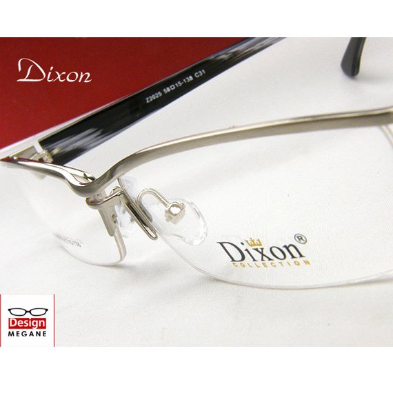 【メガネ通販】Dixon Collection Eyewear ハーフリム Silver ダブルブリッジ　眼鏡一式 《今だけ送料無料》 -  【激安メガネ 通販】 MEGANE WORLD (メガネワールド) 《デザイン眼鏡の激安、格安めがね店》