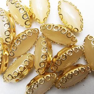 10x5・ベージュ(ムーンストーン・sh・k) - アクセサリーパーツ 10x5・ベージュ(ムーンストーン・sh・k) - アクセサリーパーツ