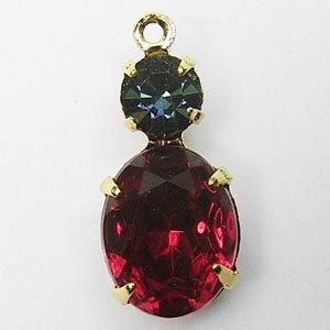 10x8x20ss・ルビーxvl（1ループ・ov） - アクセサリーパーツの