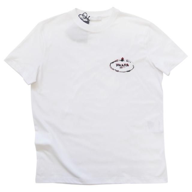 Prada ロゴ tシャツ 白 L-