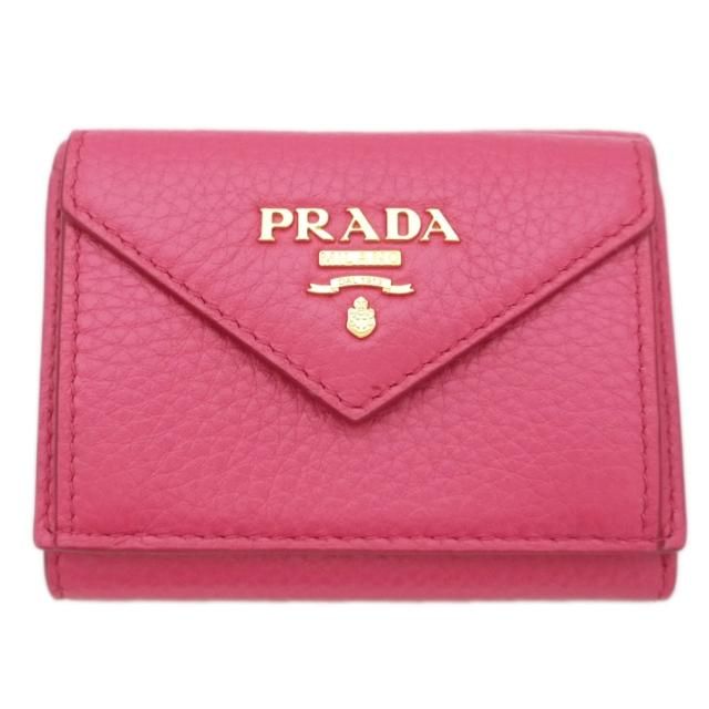 【新品未使用】プラダ PRADA 三つ折 財布 1MH021 PEONIA