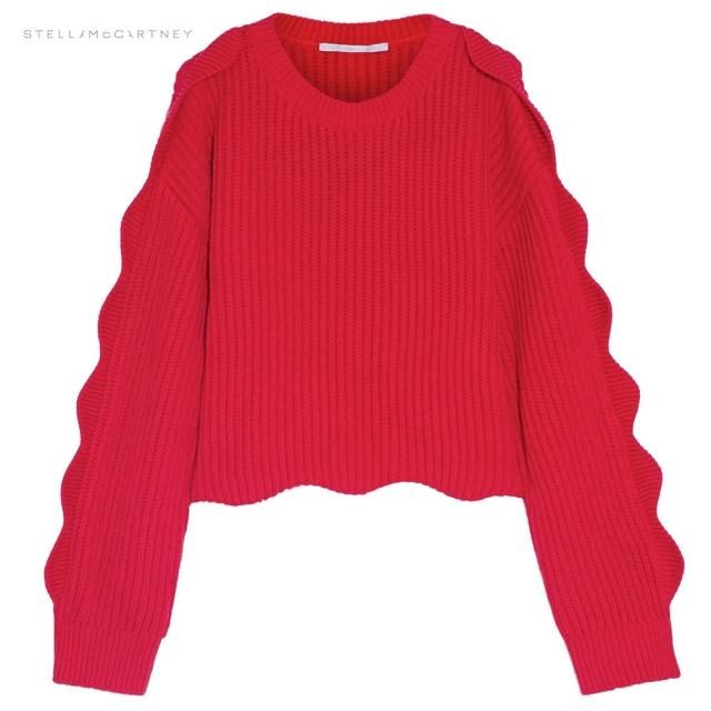 ステラマッカートニー　スカラップ　ざっくりコットンニットセーター　赤　#34　STELLA McCARTNEY - インポートセレクトショップ『It  Girl's collection』　プラダ・ミュウミュウなどハイブランド品やインポートファッションアイテムの格安通販サイト