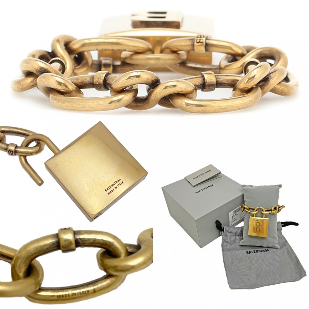 バレンシアガ ロックチェーンブレスレット Lock chain bracelet