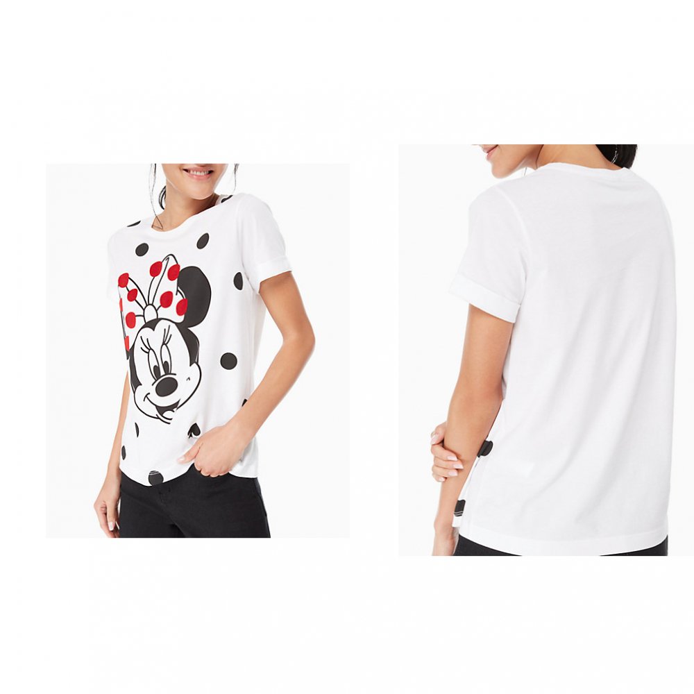 ケイトスペード　ミニーちゃんTシャツ　白　＃XXS #XS kate spade - インポートセレクトショップ『It Girl's  collection』　プラダ・ミュウミュウなどハイブランド品やインポートファッションアイテムの格安通販サイト