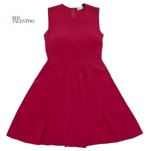 レッドヴァレンティノ プリーツワンピース 赤 #38 RED VALENTINO ...