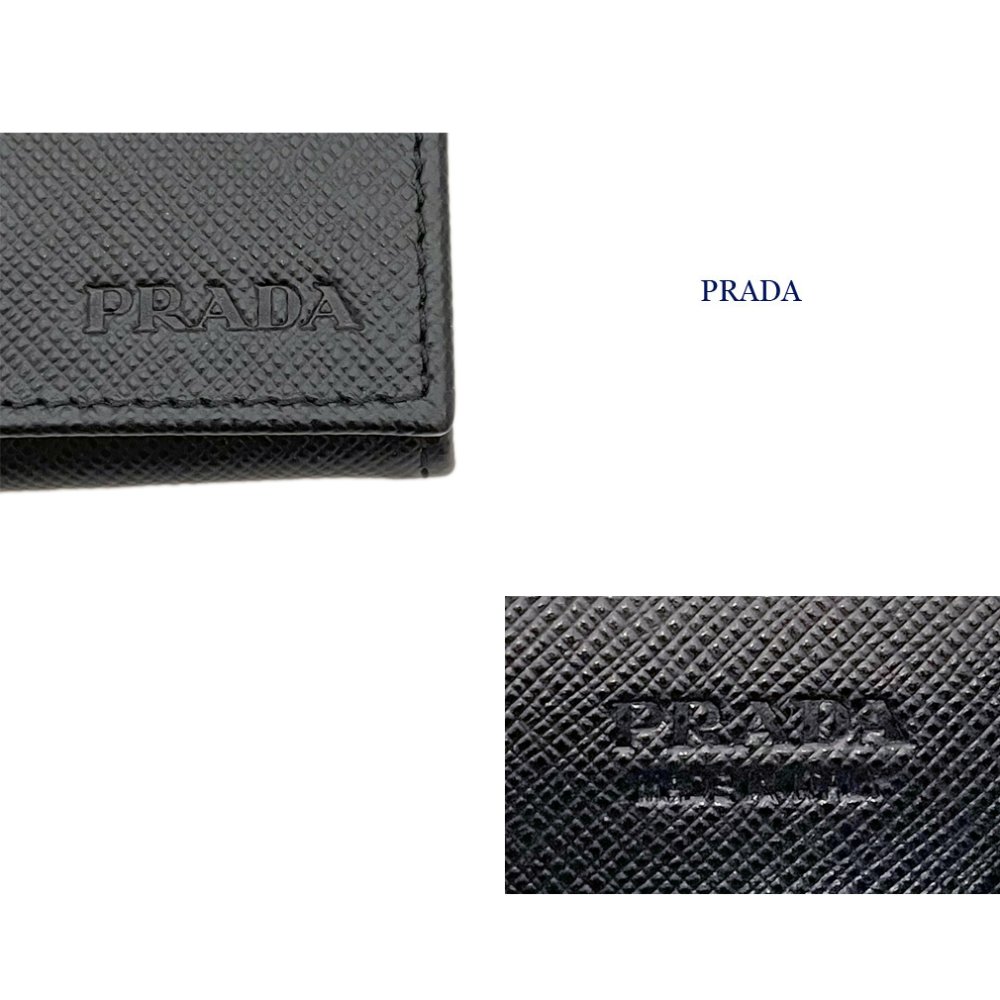 プラダ メンズ サフィアーノレザー コインケース 黒 2MM935 PRADA