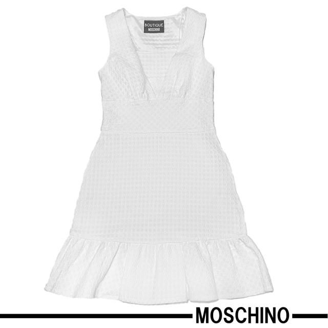 新品モスキーノMOSCHINOエレガントでセクシーなワンピース白#40