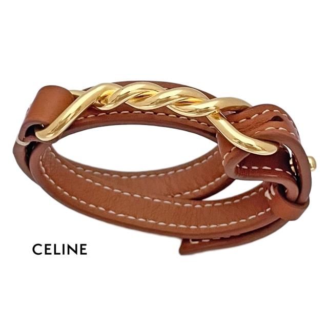 CELINE セリーヌ レザーバングル／ブレスレット 良品 36156-