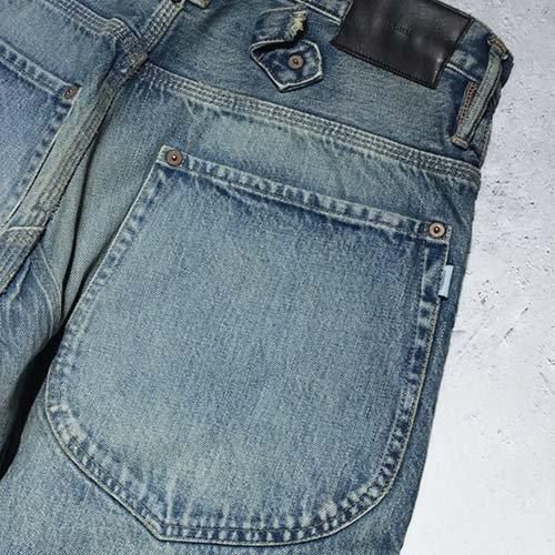 SUGARHILL】FADED DOUBLE KNEE DENIM PANTS | - RARE OF THE LOOP