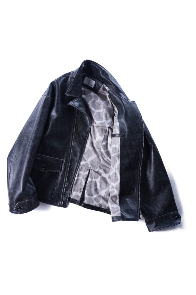 偉大な 大幅値下げ Varde77 JACKET」 FADING LEATHER ライダース