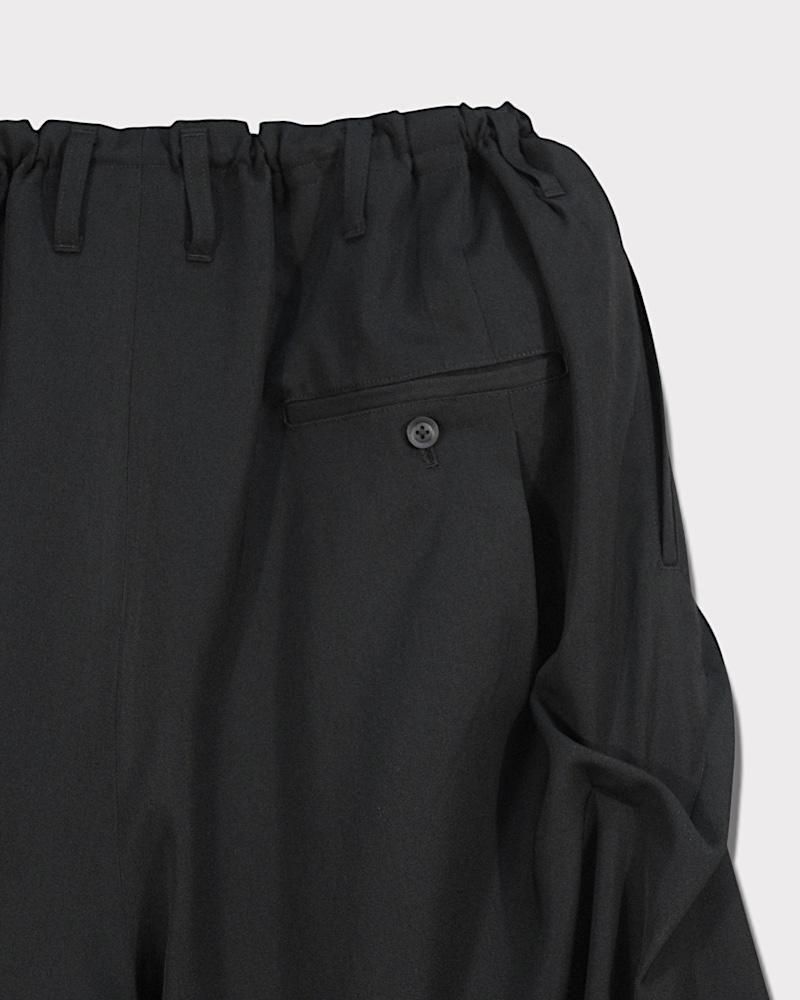 Yohji Yamamoto POUR HOMME】WOOL GABARDINE RANDOM TACK PANTS