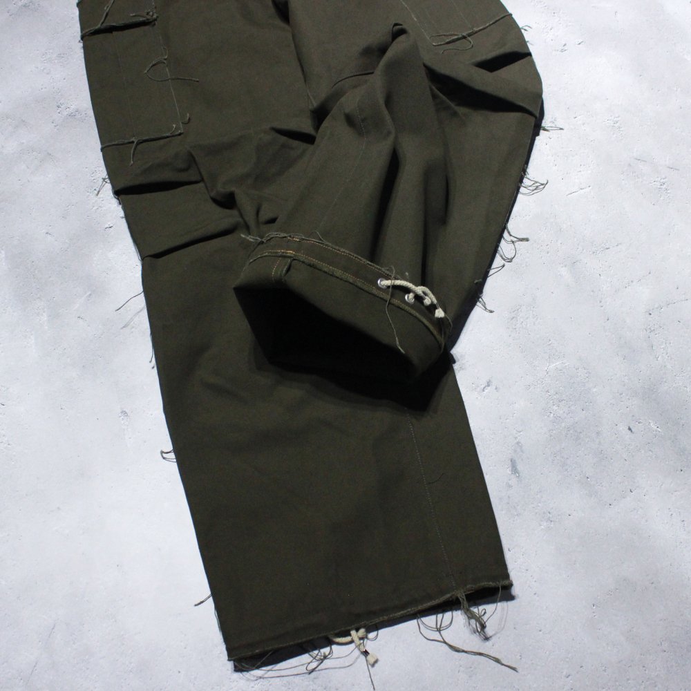 SUGARHILL】RAW-EDGE CANVAS CARGO PANTS(DARK KHAKI) | - RARE OF THE